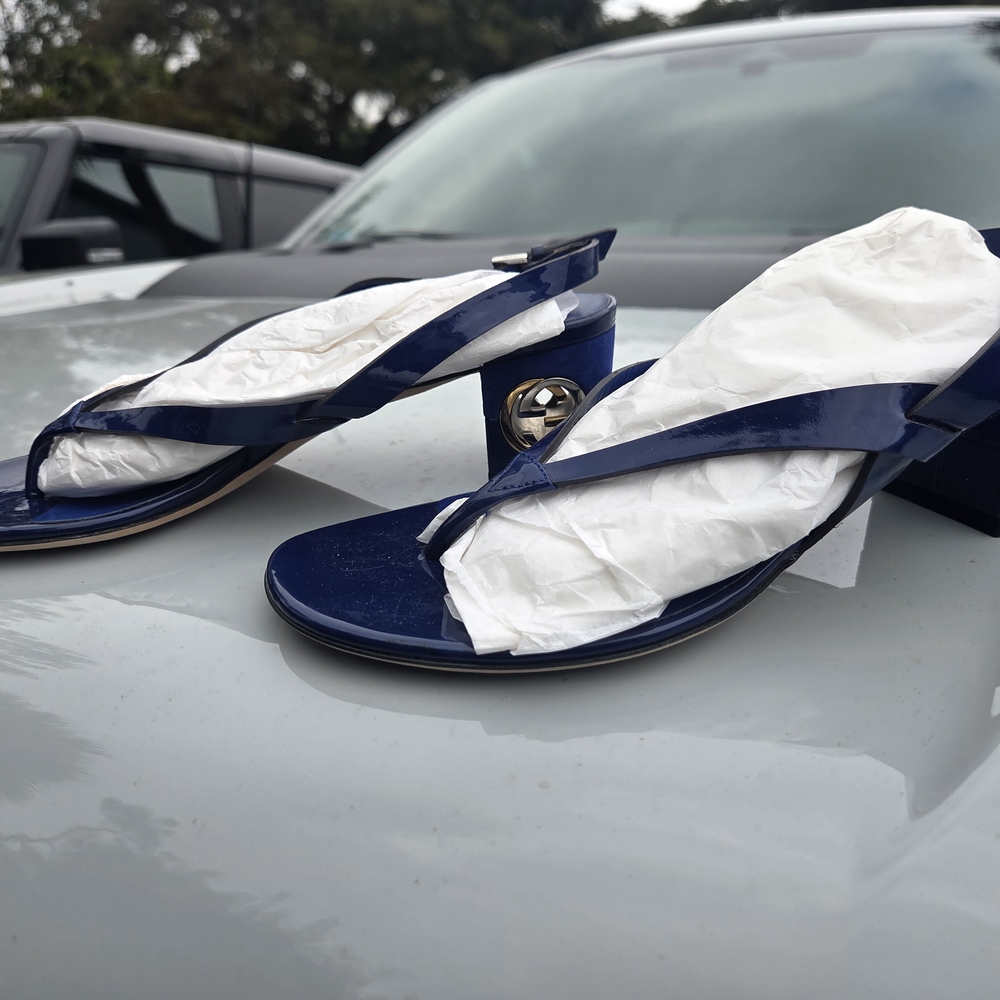 Gucci Navy Blue Women's Sandals